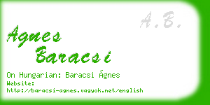 agnes baracsi business card
